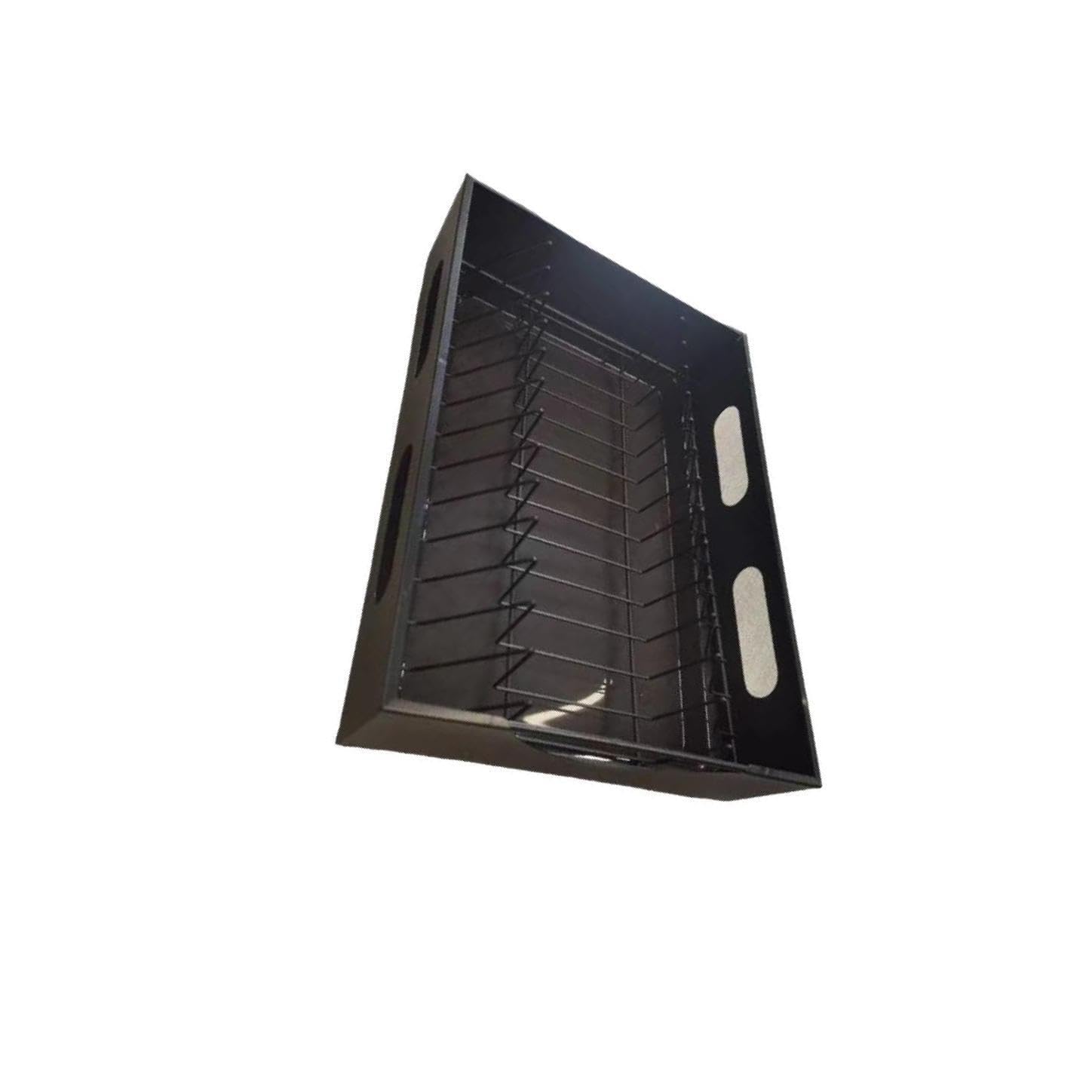 Ausziehbarer Schrankorganizer mit Geschirrablage, Premium Qualität, robuste Schublade zum Herausziehen, hält Küche, Bad, Speisekammer, Schrank, Schwarz, 38.5 x 27.5 x 9. cm