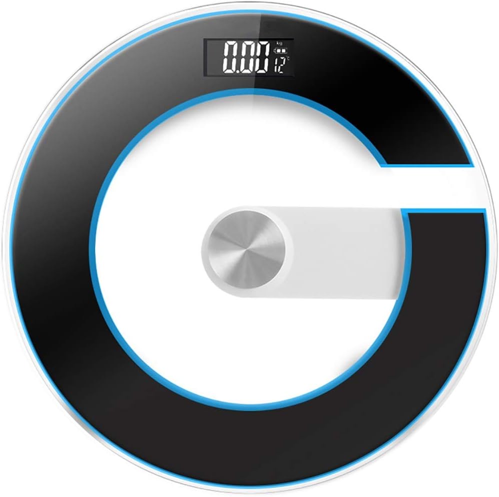 Lxrzls Digital Kitchen ScaleElectronic Scales Large Scale Electronic Scales Round Health Human Scales Household Weight Scales (Color : Black)