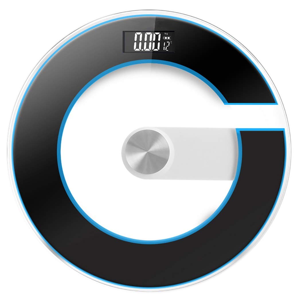 Lxrzls Digital Kitchen ScaleElectronic Scales Large Scale Electronic Scales Round Health Human Scales Household Weight Scales (Color : Black)
