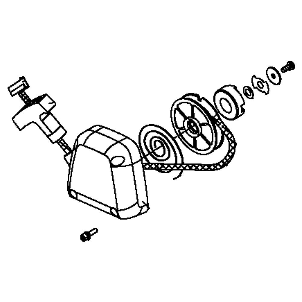 Husqvarna 501424327 Parte originale del produttore di apparecchiature originali (OEM) dell'Assemblea di avviamento a strappo del soffiatore a foglia