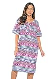4360-R-10070-3X Just Love Short Sleeve Nightgown / Sleep Dress for Women / Sleepwear, Colorful Aztec, 3X Plus