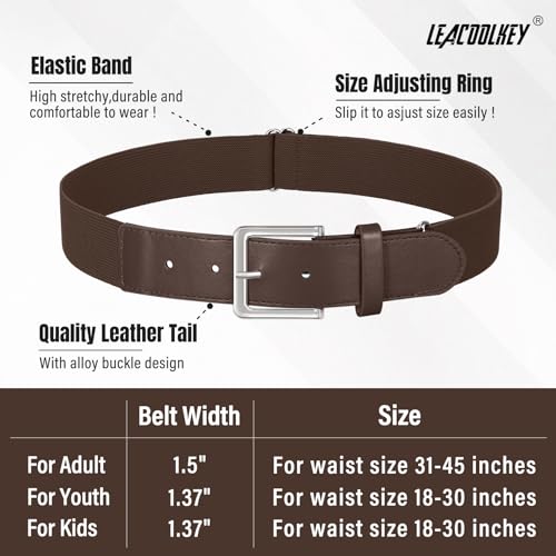 Image of LEACOOLKEY Baseball Belt and Socks Combo Set Adjustable Softball Socks and Elastic Belt for Youth and Adult