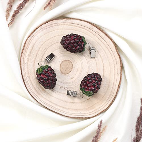 com-four® 8x tablecloth weights, weatherproof tablecloth weights with clip, tablecloth clip in blackberry design - Image 3