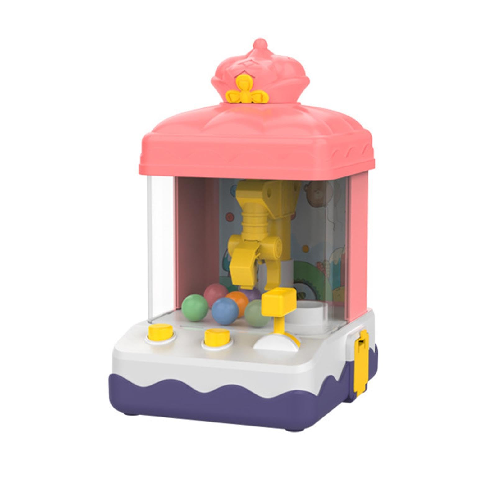 Claw Machine Arcade Game Electronic Small Toys for Gifts Crown Model Pink-image-2