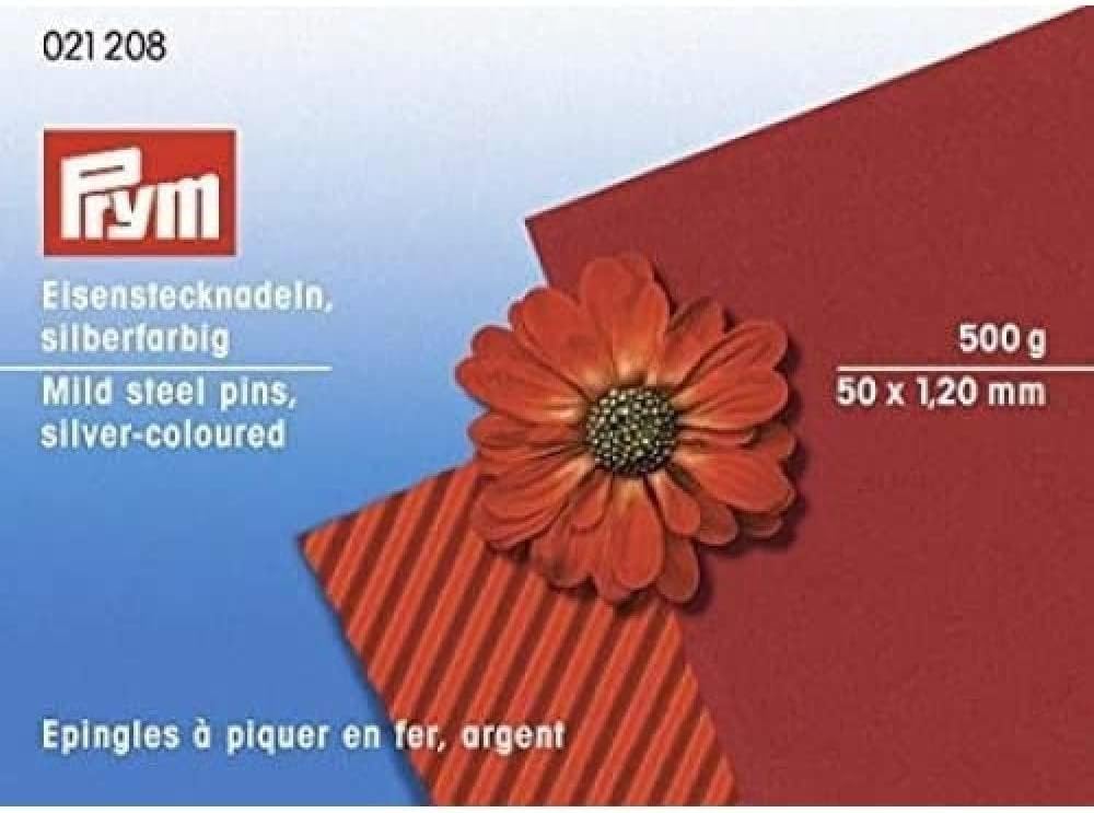 Prym Straight Pins, Iron, Silver, 50 x 1,2mm