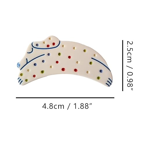 Miniatura 2 de Pinzas para el pelo de perro con piedras preciosas manchadas, pinza de pelo de acetato de celulosa, pinzas pequeñas para el pelo para niña, paquete