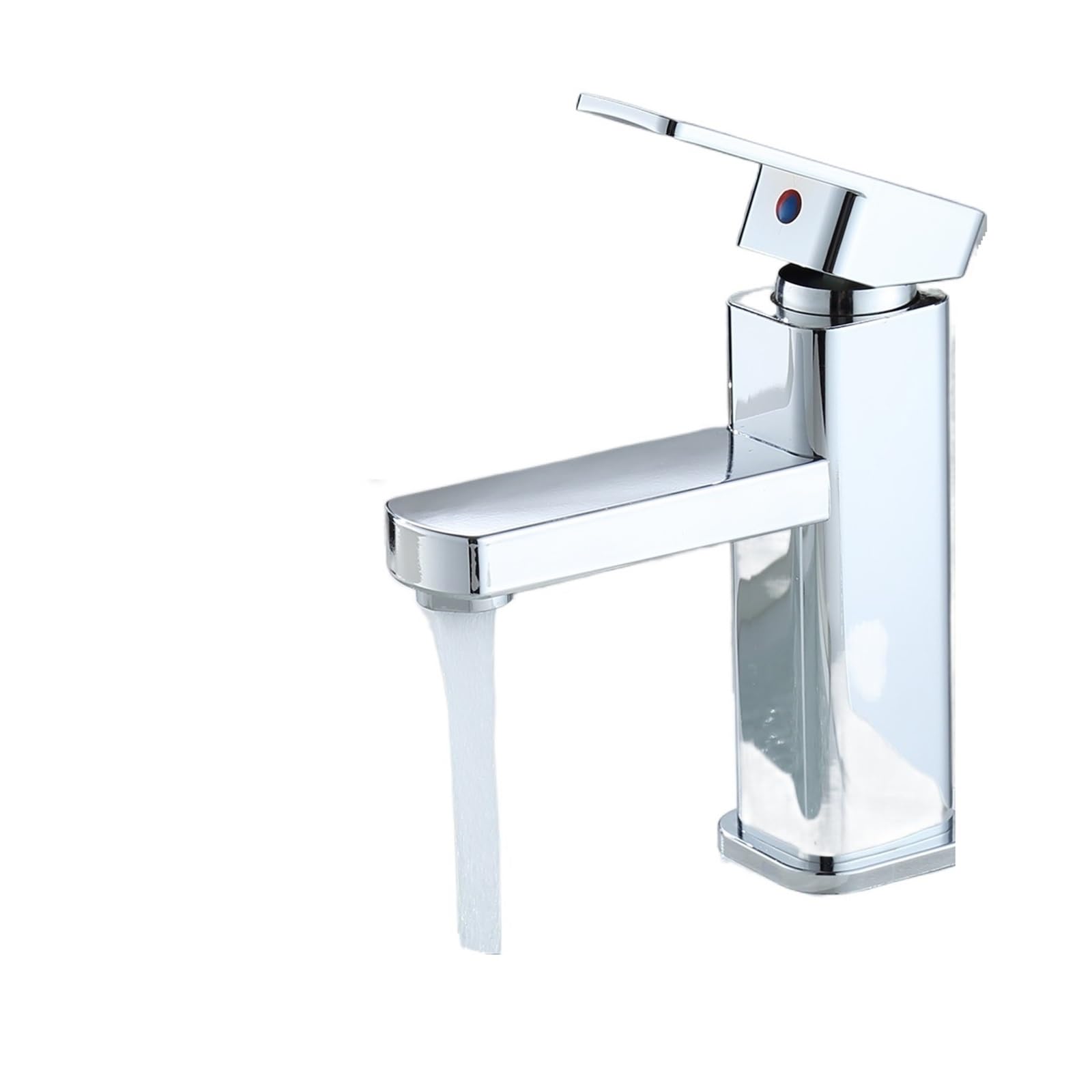 JNTFNE Modern Chrome-Plated Bathroom Basin Faucet - Single Handle Hot and Cold Water Tap for Sink,Bathroom Sink Faucet(Mp23)