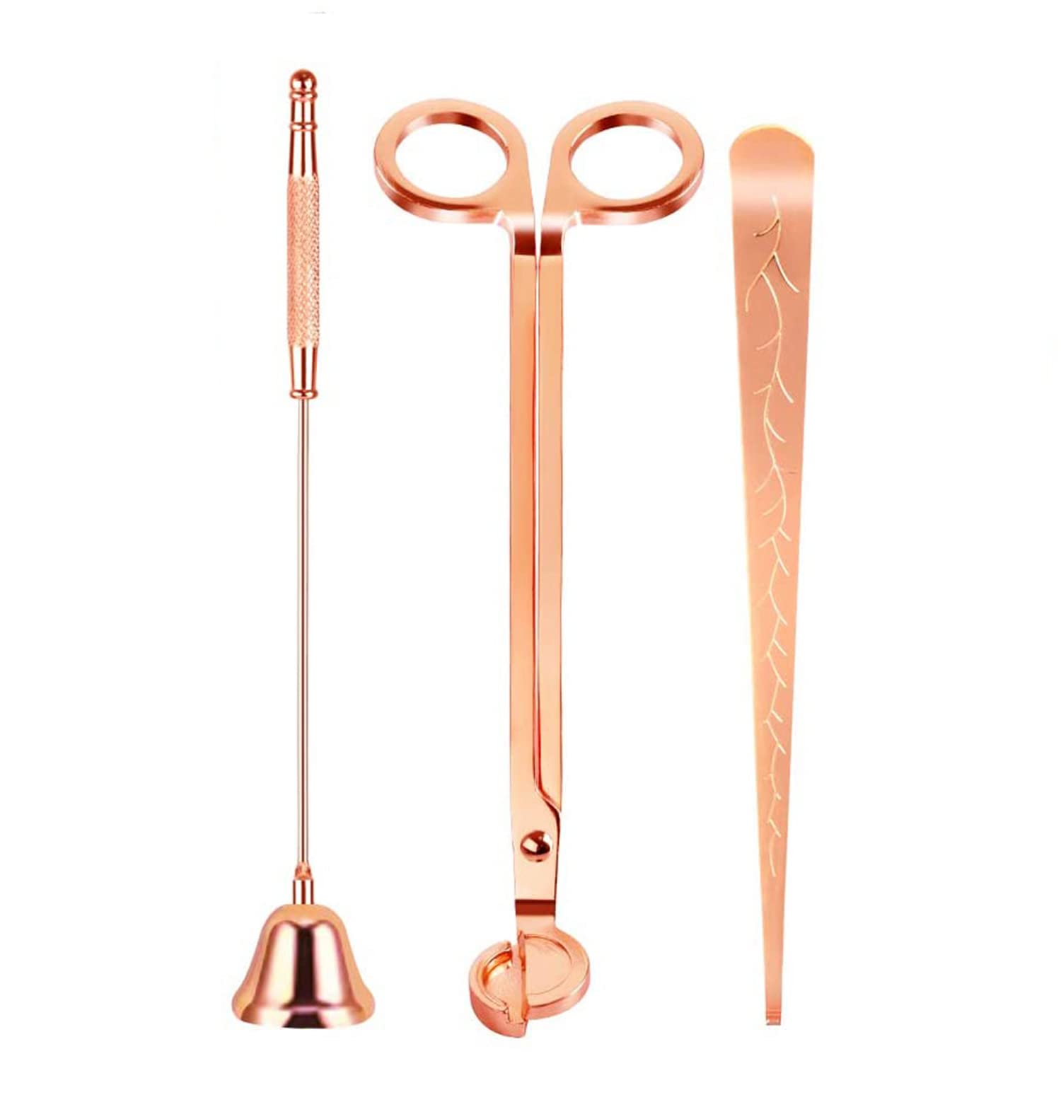 ELECDON Candle Accessory Set, Candle Snuffer Long Handle, 3 in 1 Candle Wick Trimmer Candle Cutter, Candle Snuffer, Candle Wick Dipper with Gift Package for Candle Lover