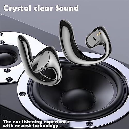 Image of Over Ear Wrap Around Earbuds Bone Conduction Open Ear Headphones Running Sport Workout Wireless Earbuds Gaming with Earhooks Mic Gym Sports Gaming Ear Buds Running Workout Bluetooth Earbud