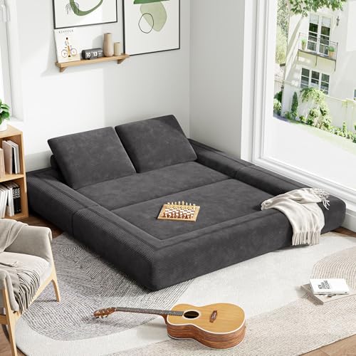 LIKIMIO Convertible Sleeper Sofa Bed Floor Sofa 3-in-1 No...