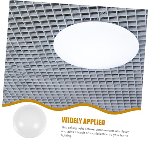 Image of Round Ceiling Light Cover Sturdy Light Fixture Shade for Versatile Home Use for Bedroom Kitchen Office and More Secure Fit and Stylish Design