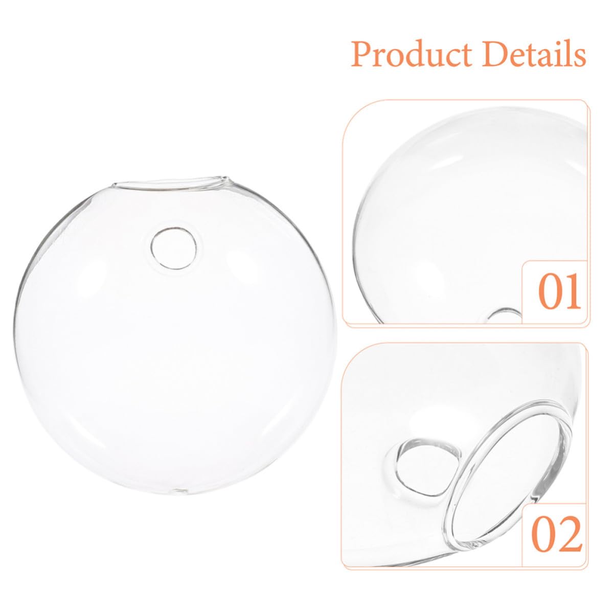 Lot de 6 Vases Muraux en Verre pour Hydroponie, Design Gain de Place et Polyvalent, pour Plantes Hydroponiques et Décoration Intérieure