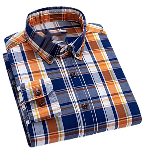 Chemise manches longues homme style britannique en pur coton avec col boutonné chic premium