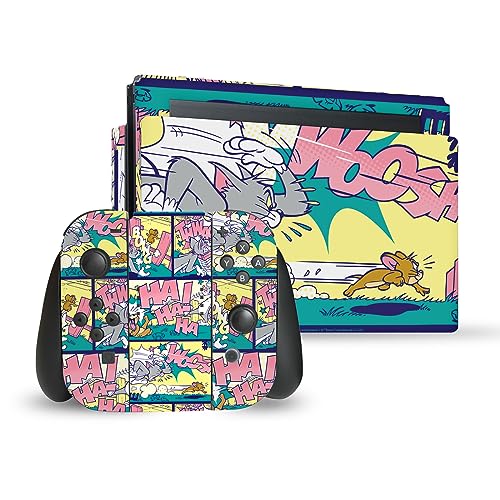 Autocollant Vinyle de Jeu Tom and Jerry Peau Console Nintendo Switch Manettes Joy-Con Dock