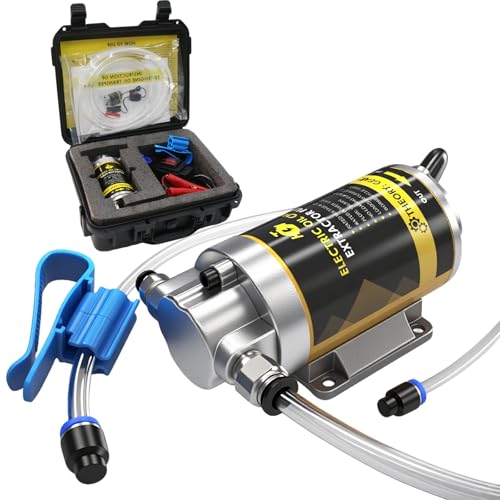 12V 100W Portable Oil Transfer Pump Set, 1-4L/min Fluid Transfer Pump for Engine Oil, Gear Oil, Lubricating Oil Change, Electric Self-Priming Motor Gear Oil Pump for Boat, Car, Trucks and Lawnmower