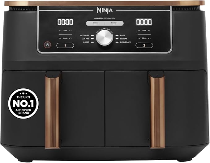 Ninja Foodi MAX dual zone air fryer 9.5L copper black