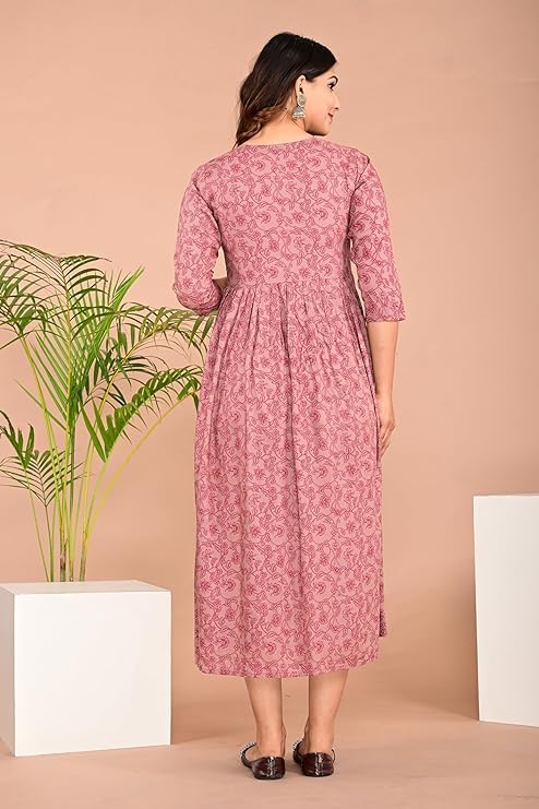 Image of Shantika Women's Maternity Dress Feeding Kurti with Zippers