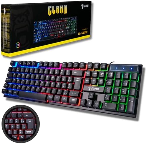 Teclado Gamer RGB LED Rainbow MTS • Membrana • Anti-Ghosting • AB...