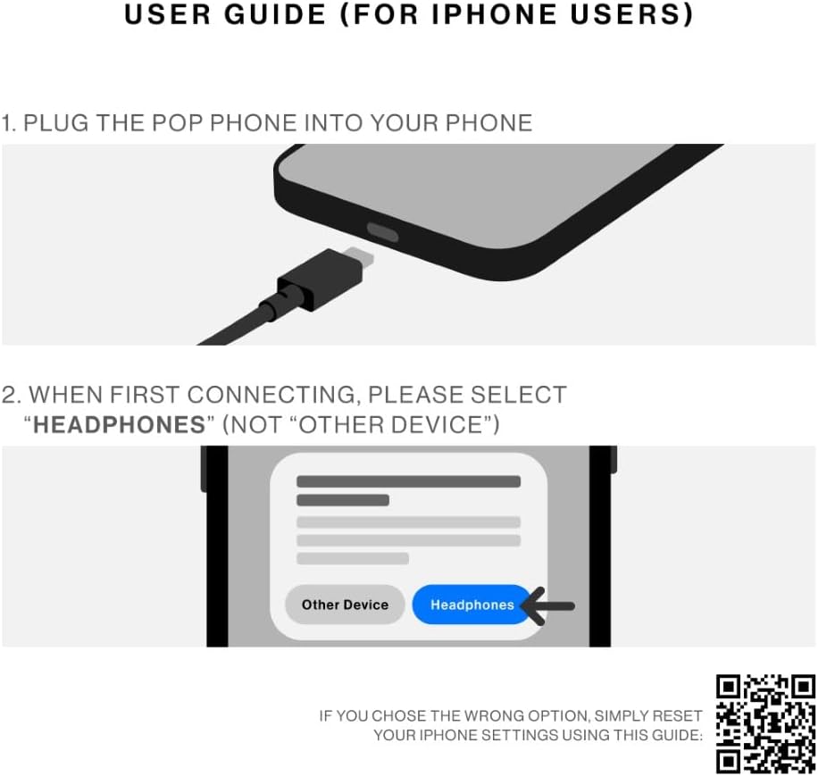 Miniatura 3 de Native Union Teléfono Pop  Auricular de teléfono retro con micrófono y altavoz, USB-C para iPhone, iPad, laptop, tableta, Samsung S25, Flip 7, Fold