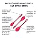 Satisfyer, Liebeskugeln, Yoni Balls ’Yoni Power 1’, 22-74 g, 2-3 cm, 3er Set, hautfreundliches Silikon, Farbe:Rot