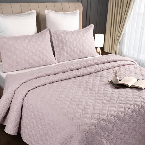 Image of MYTRIDENT Nectarsoft Italian Retreat King Size (228 cm x 274 cm) Bedcover Set, 100% Cotton, Primrose