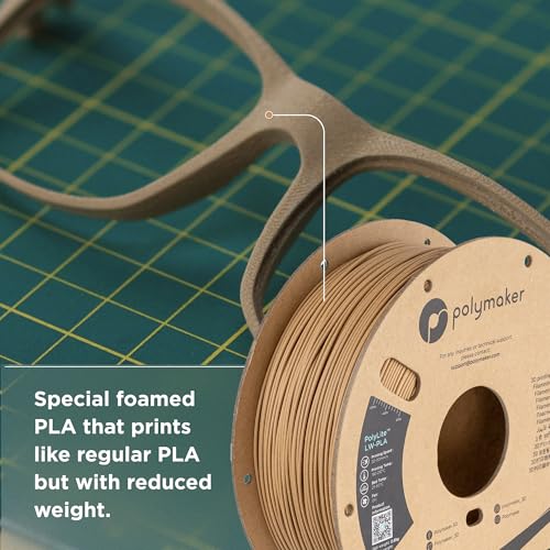 Filament LW-PLA bois Polymaker PolyLite 1.75mm réduit le poids