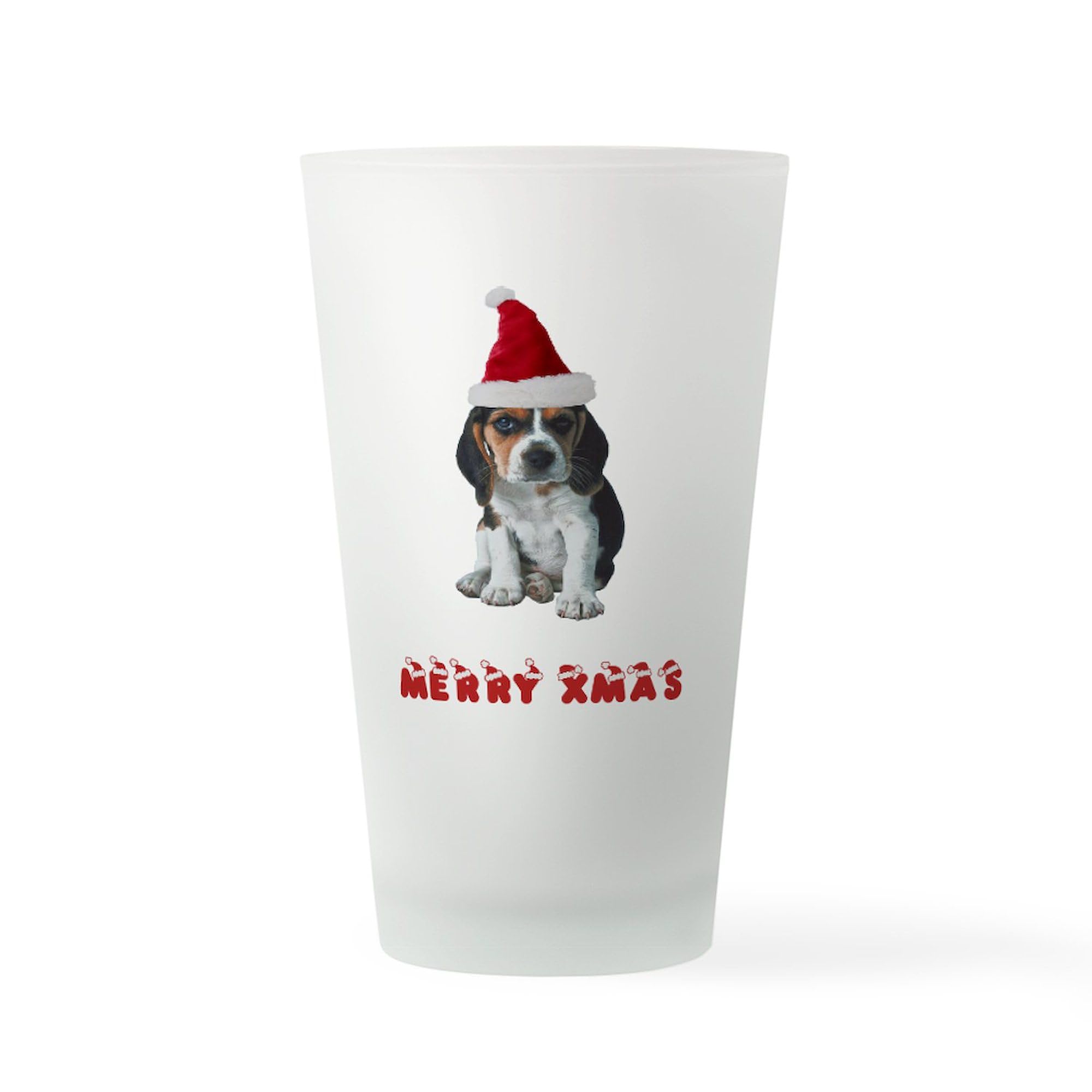 CafePress Beagle Christmas Pint Glass, 16 oz. Drinking Glass