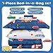Wajade Cartoon Cars Comforter Set Bed in A Bag Twin Size Colorful Cars Bus Van Traffic Lights Bedding Set for Boys Kids (1 Comforter, 1 Flat Sheet, 1 Fitted Sheet, 2 Pillowcase and 2 Pillow Sham)
