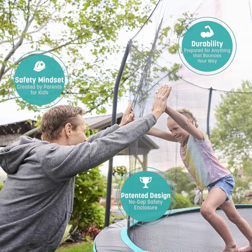 SKYWALKER TRAMPOLINES 15 FT Round Trampoline with Safety Enclosure Net, Outdoor Trampoline, ASTM Approved, Recreational Trampoline for Kids
