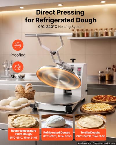 Image of VEVOR Commercial Pizza Dough Press Machine 18 in Electric Dough Sheeter