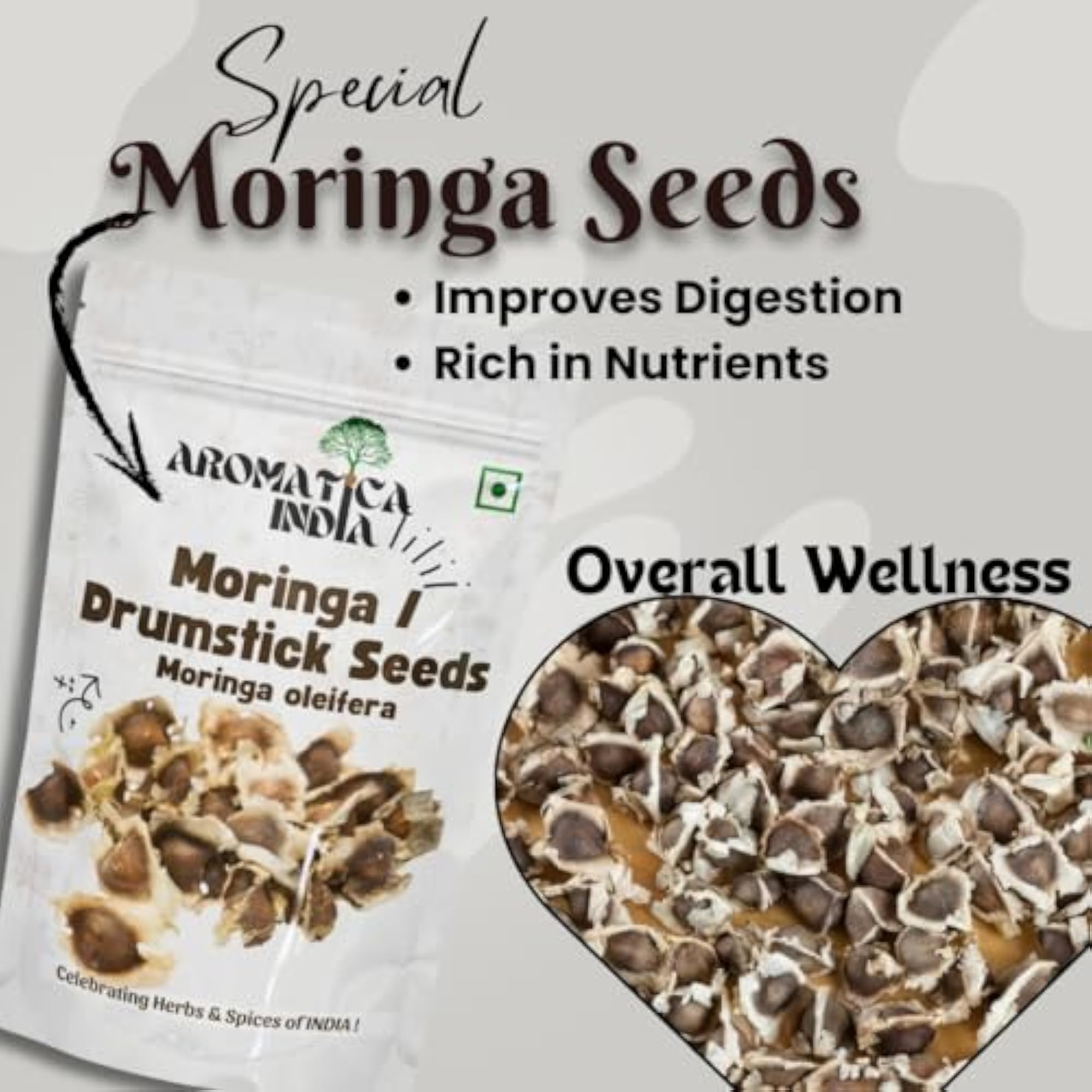 Moringa Seeds Oleifera for Health Wellness 50G