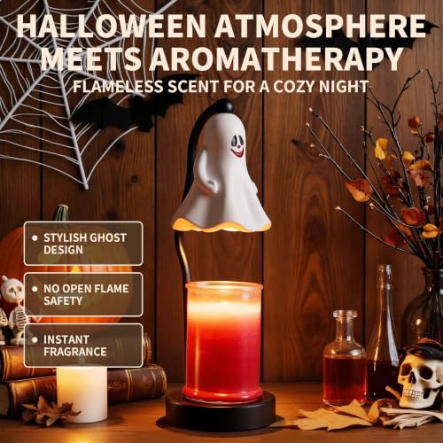 OWBEFERY Ghost Candle Warmer Lamp, Halloween Decor - image 3