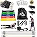 TW94 Fitnessbänder Set 16 TLG. 5 Widerstandsbänder, 5 Therabänder, Griffe, Fußschlaufen, Türanker, Transporttasche - Resistance Bands mit Trainingsguide – Expander Tubes aus Naturlatex
