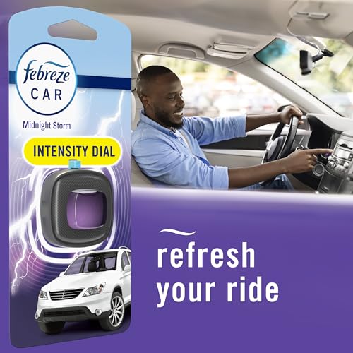 Image of Febreze Car Air Freshener Vent Clip, Midnight Storm, 1 count, .06 oz