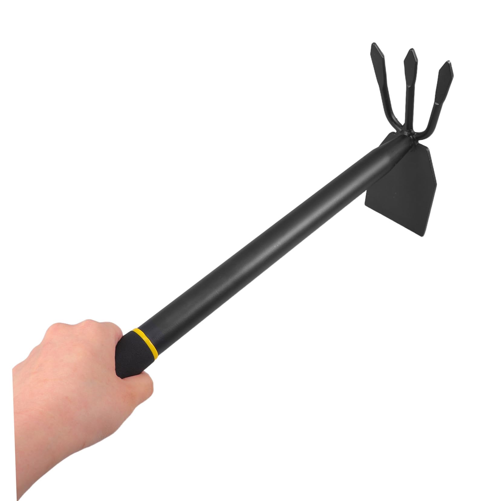 HANABASS Sarchiatore da Giardino in Acciaio al Manganese, Utensile a Doppia Testa, Monoblocco, Antiruggine, per Orto e Coltivazione del Terreno