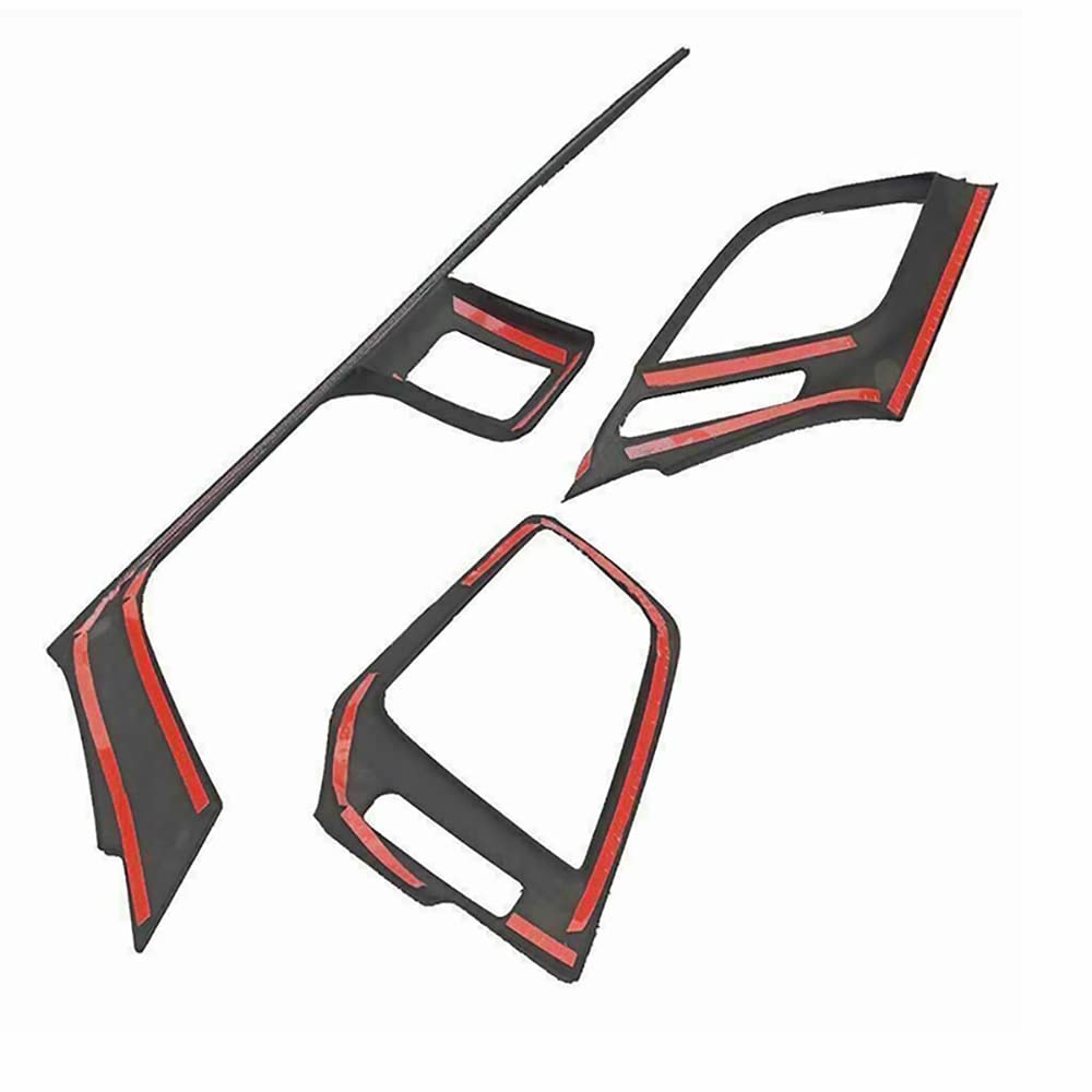 MASO Rivestimento di uscita dell'aria laterale della console centrale, rivestimento di scarico dell'aria anteriore, compatibile con Honda Civic Sedan 10 2016-2021 - fibra di carbonio