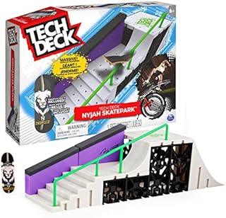 Tech Deck, Nyjah Skatepark X-Connect Park Creator, Massive Customizable Skatepark Ramp Set with Exclusive Fingerboard, Kids Toy for Ages 6 and up