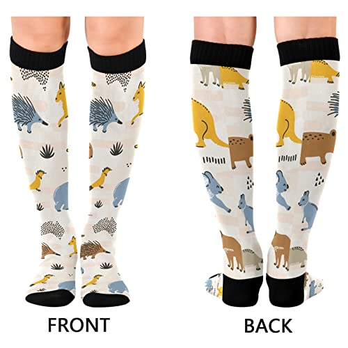 OTVEE Australia Animals Kangaroo Koala Compression Socks Women & Men, 1 Pair Gym Running Hiking Sport Knee High Stockings2