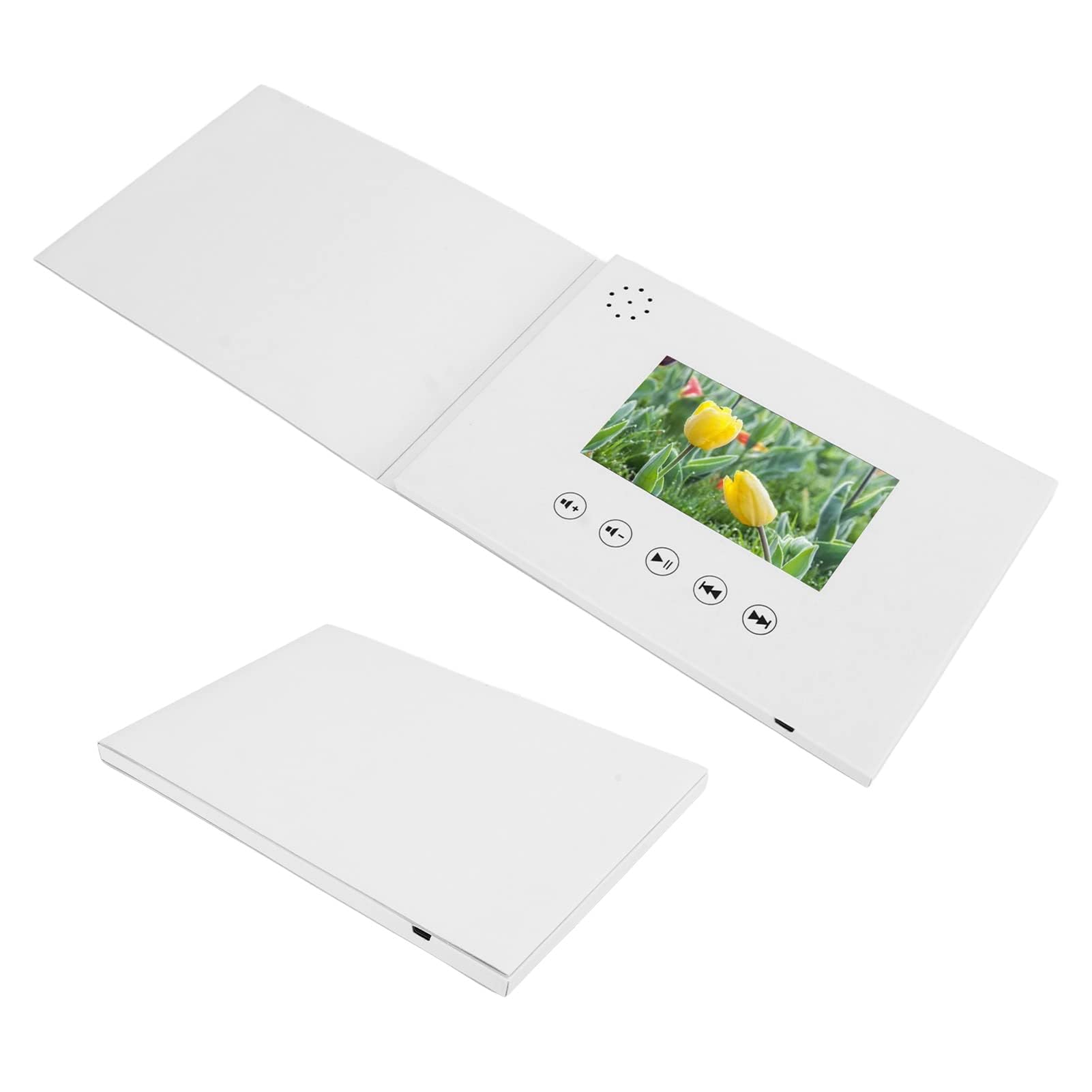 Ejoyous Video-Grußkarte, Video-Broschüre Elektronische Grußkarte mit LCD-Farbdisplay und USB-Anschluss für Geburtstag Jubiläum Urlaub Weihnachten Christmas (4,3 Zoll)