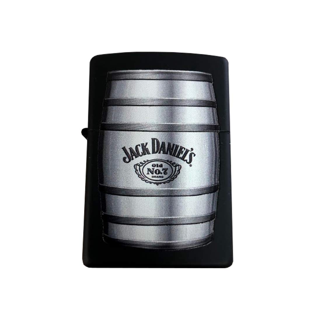 Zippo Custom Lighter - Matte Black Jack Daniel's Tennessee Whiskey Barrel Black Label Old No. 7