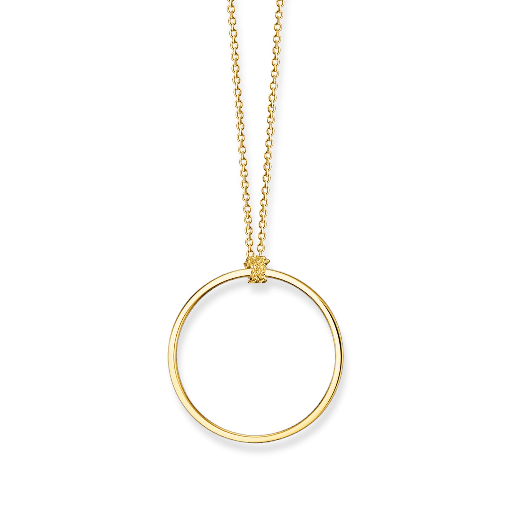 Thomas Sabo Charm necklace Circle gold 925 Sterling Silver; 18k Yellow Gold Plating