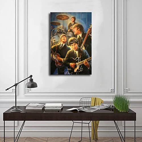 Poster sur toile The Beatles – Décoration murale – Pour salon, chambre à coucher – Cadre : 50 x 75 cm - Les Beatles, Paul McCartney, John Lennon, RIngo Starr, George Harrison Poster sur toile The Beatles - Décoration murale - Pour salon, chambre à coucher - Cadre : 50 x 75 cm – Image 4