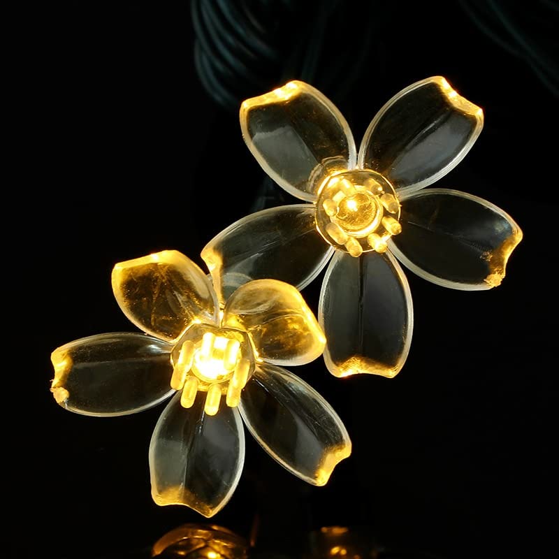 Image of KharidoLive 30 LED Blossom String Lights for Home Decoration (5 Meter Long, Warm White - Steady Lights, 2 Pin Plug)