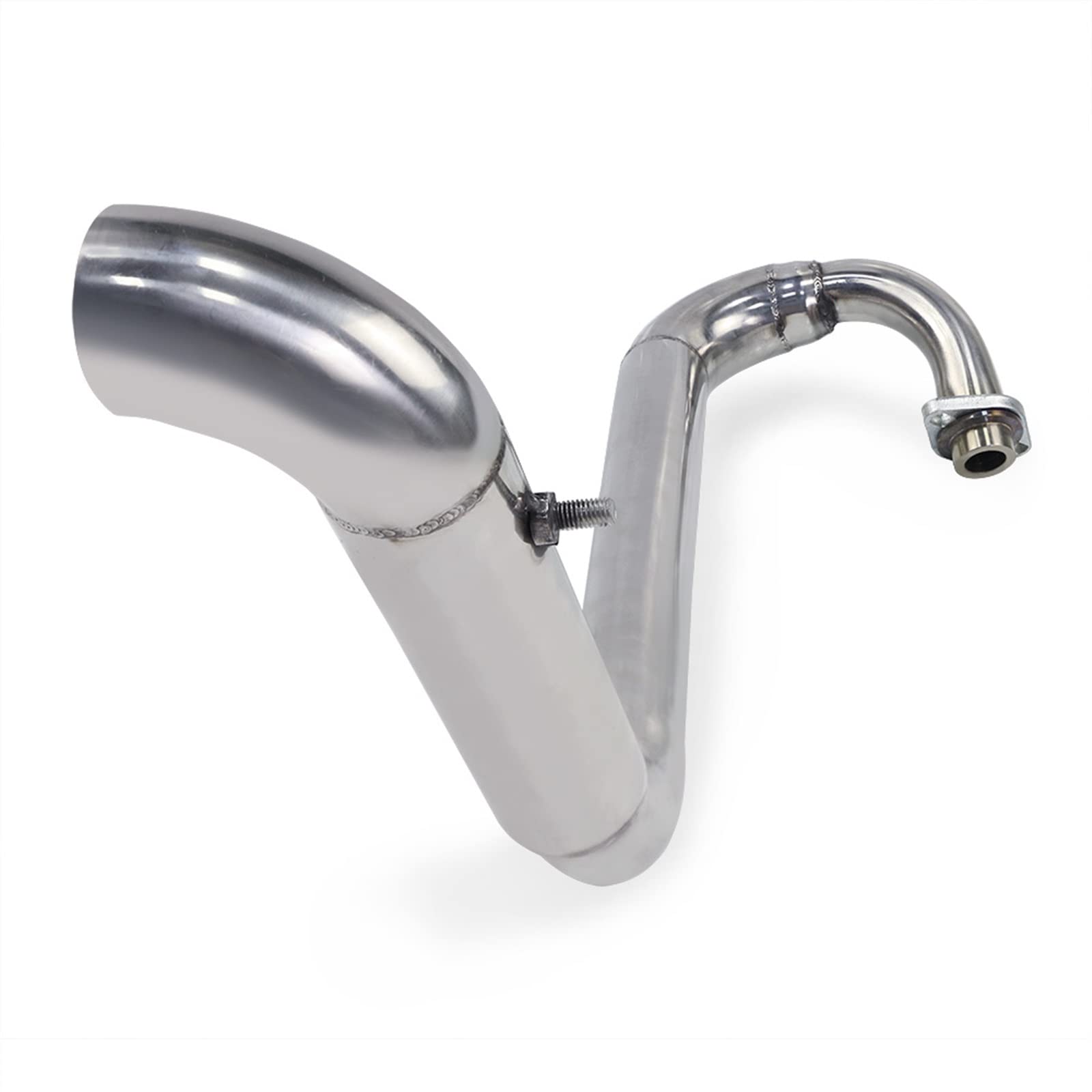 HEATE Moto Pour Yamaha Virago 125 V Star XV 250 XV 125 Slash Cut Tuyau D'échappement Avec Silencieux Système D'échappement + Silencieux Chrome Noir Accessoires (Color