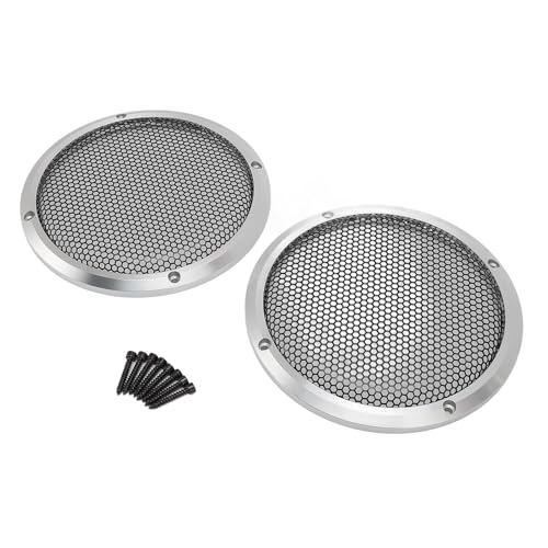 ANGGREK Mesh Car Speaker Grill Cover, Universal Shock Proof Round Easy to Install Car Speaker Grill Cover for Home Theater
