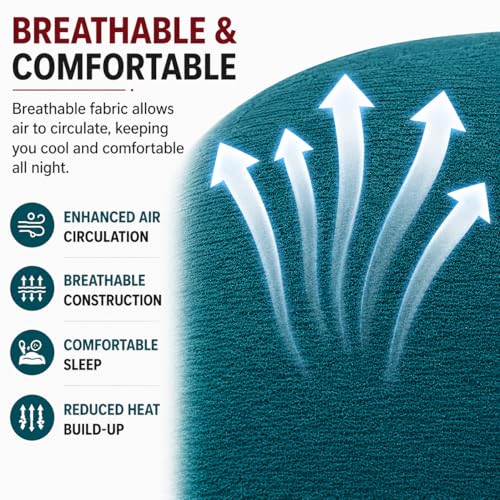 Image of Babylee 100% Waterproof King XL 78x72 Inch 6.5x6 Ft Fits Upto 10 Inch Mattress | Premium Terry Cotton Breathable Bed Protector | Mattress Cover for Double Bed | Teal