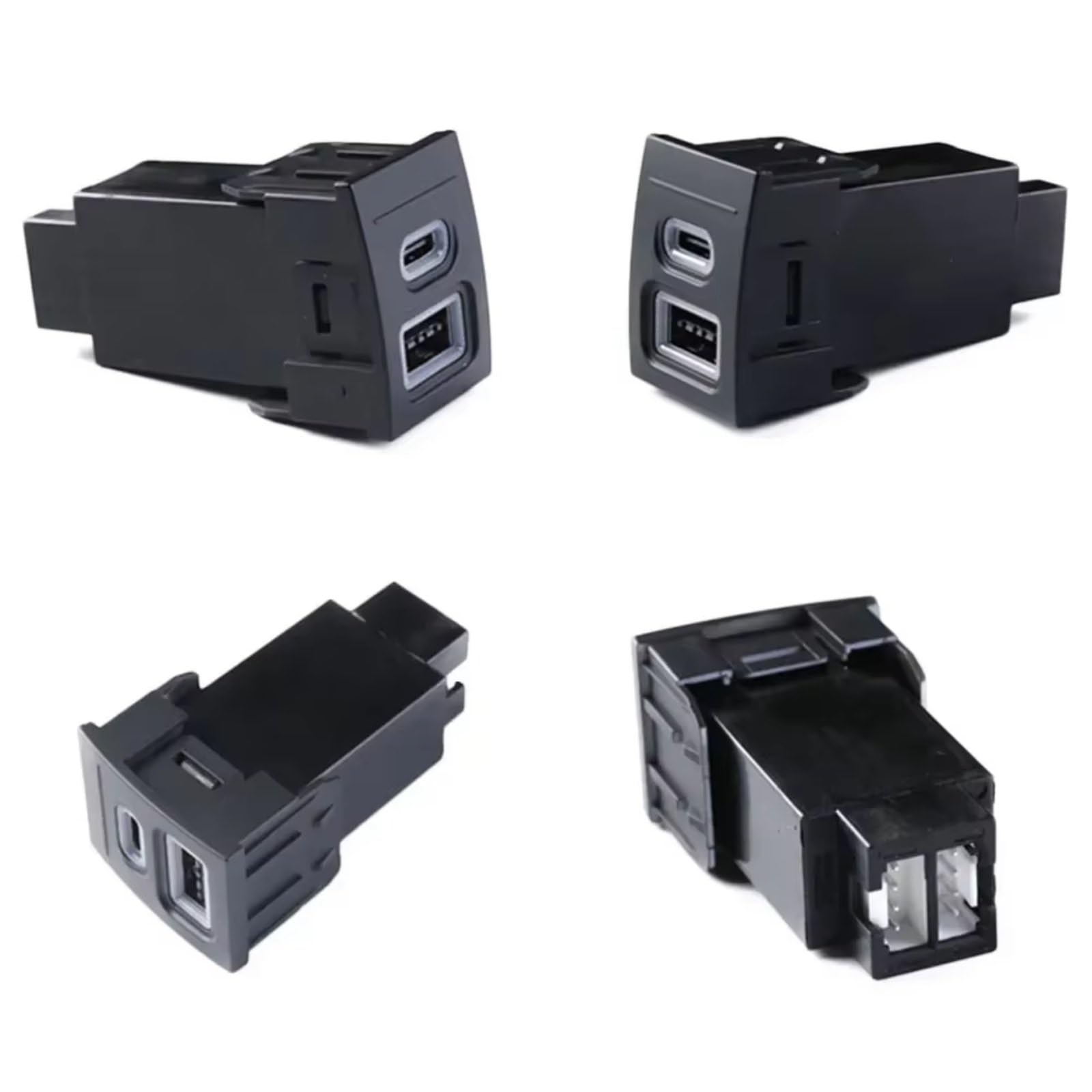 Compatible Con VW Para Polo 2004-2009 Dual USB PD QC3.0 12V Enchufe Para Encendedor Cigarrillos Rápido Para Cargador Reemplazo Alta Velocidad A Prueba Agua Puerto USB AUX Jack
