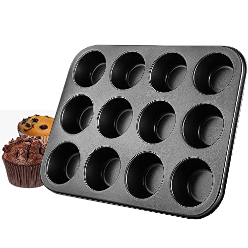 Moldes Magdalenas Silicona Moldes De Silicona Para Resina Epoxi, Mini Pan Flexible Fácil Para Pastel, 12 Cavidades, Molde De Silicona Para Pan, Jabón, Pudín, Galletas Molde Magdalenas Silicona