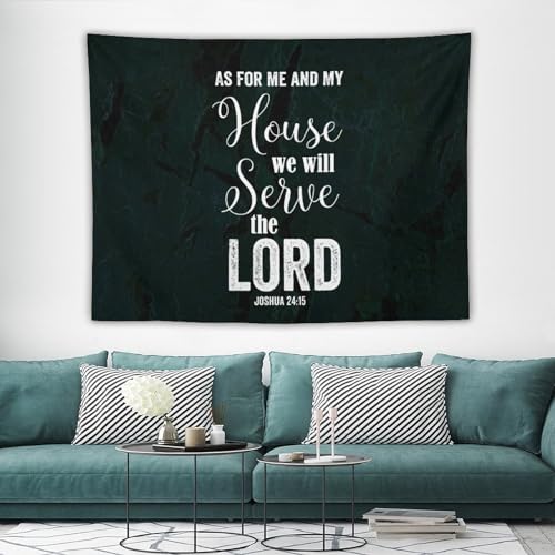 Tapiz de pared para dormitorio Yelolyio con diseño religioso y fácil de colgar 3