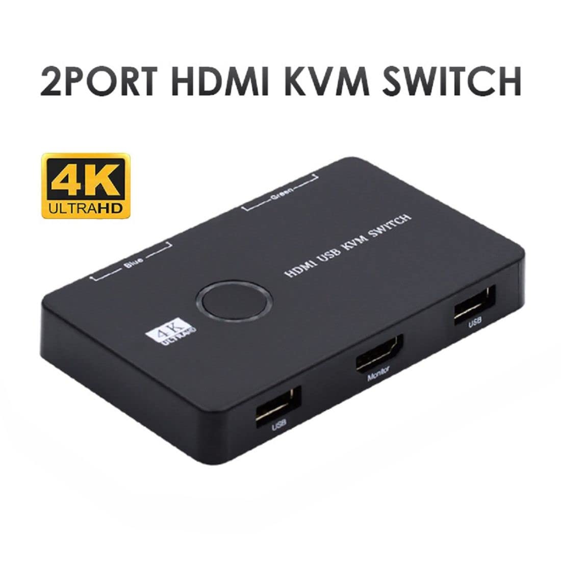 CY HDMI 4K & USB 2.0 Commutateur KVM Sélecteur Double PC Partage Moniteur HDTV Port USB Clavier Souris Scanner Imprimante